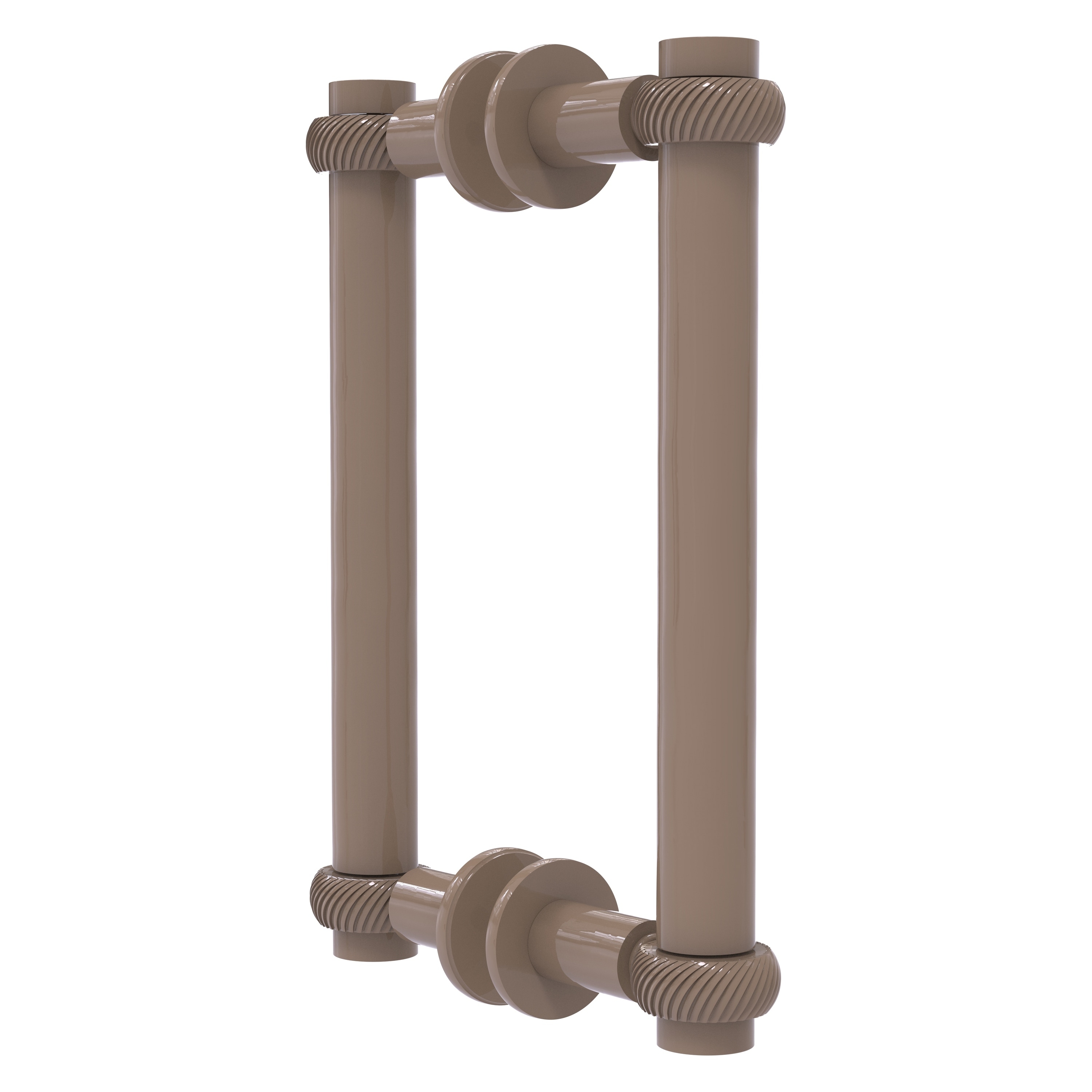 Allied Brass Contemporary 12 Inch Back to Back Shower Door Pull with Twisted Accent