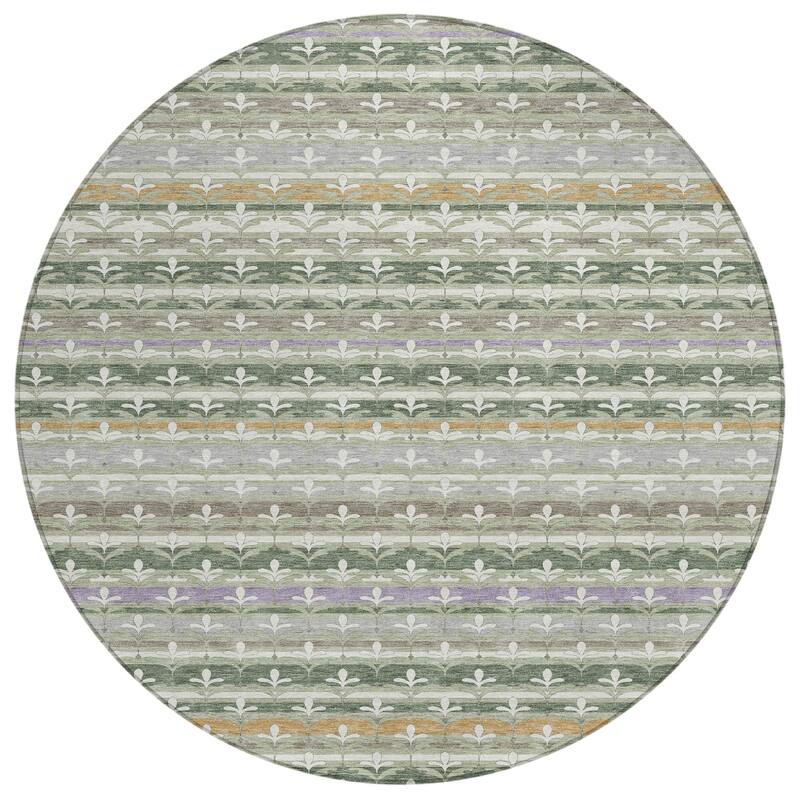 Machine Washable Indoor/ Outdoor Stripe Bramlage Chantille Rug