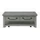 preview thumbnail 3 of 5, Beach House Dove Grey Solid Wood 2-Drawer Coffee Table