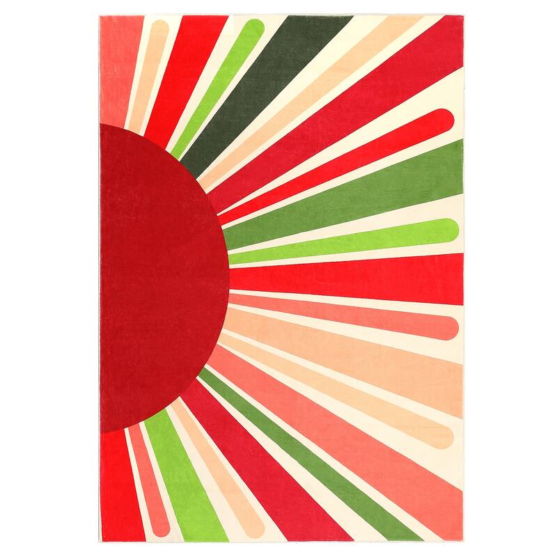 Garvee Rainbow Sol Kids Area Rug