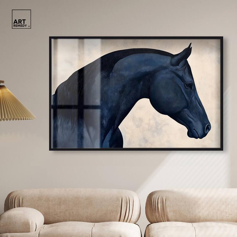 Blue Horse II Shadowbox by Art Remedy