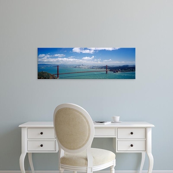 Easy Art Prints Panoramic Image 'suspension bridge, Golden Gate Bridge, San Francisco, California' Canvas Art
