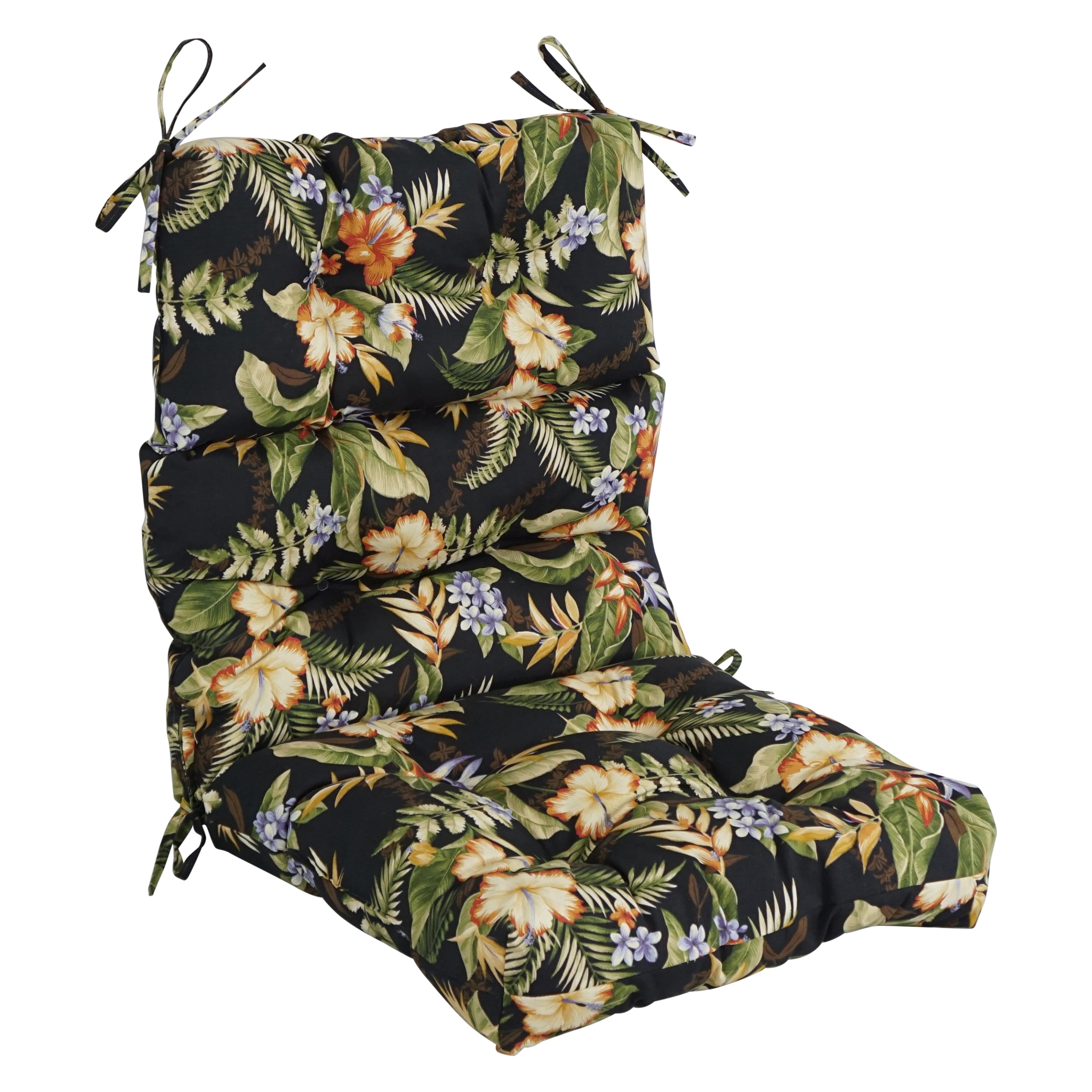 Multi-section Tufted Outdoor Seat/Back Chair Cushion (Multiple Sizes)