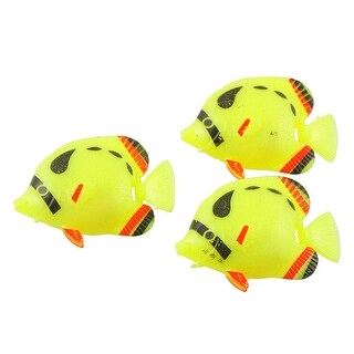 Shop Yellow Aquarium Tank Artificial Fish Decoration 3 Pcs On