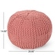 preview thumbnail 39 of 51, Yuny Handcrafted Modern Fabric Pouf by Christopher Knight Home