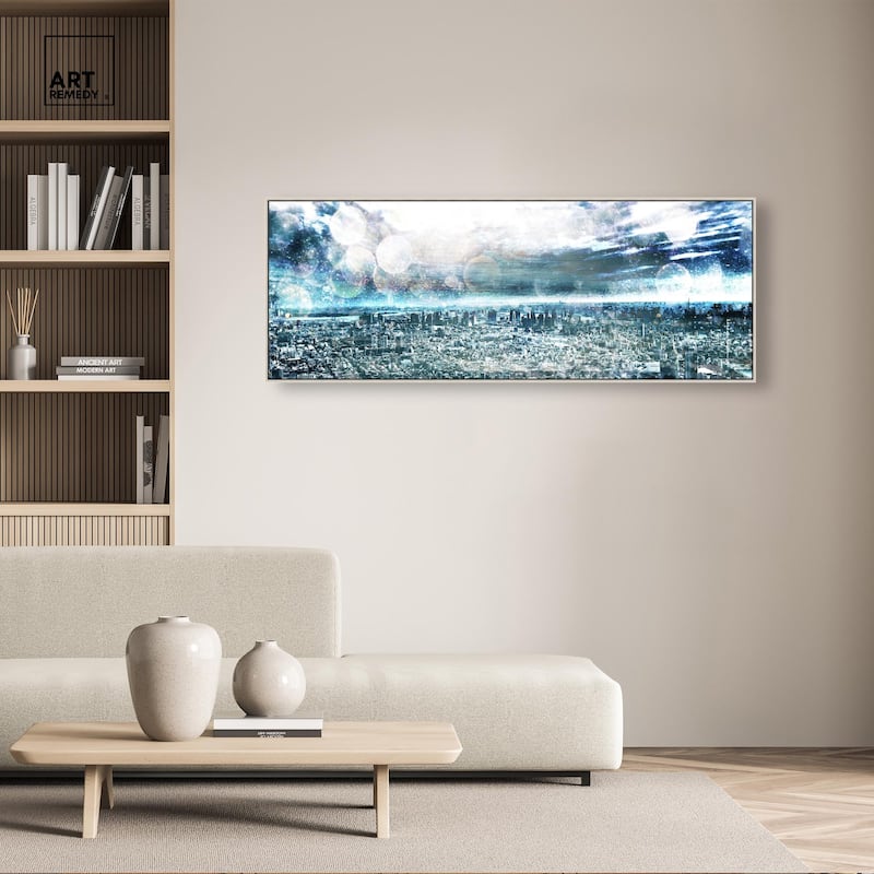 Tokyo Skyline City Panoramic Canvas by Art Remedy