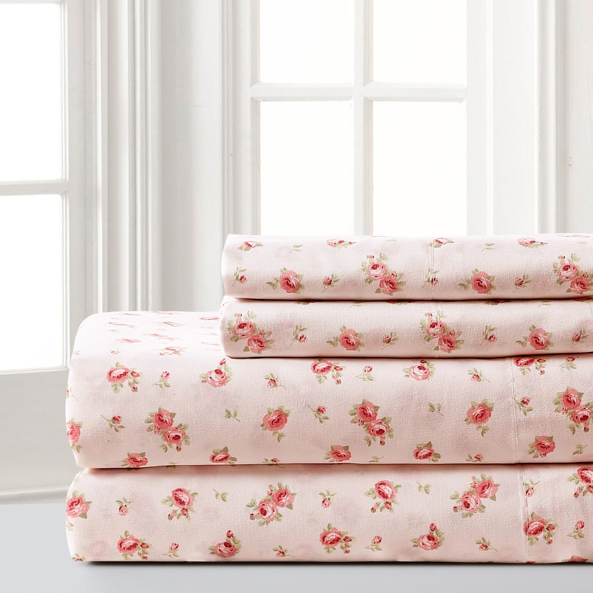 Modern Threads Sweet Rose Printed 4-piece Bed Sheet Set
