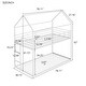 preview thumbnail 9 of 18, Twin over Twin Metal Bunk House Beds Frame Built-in Ladder for Kids, Boys and Girls