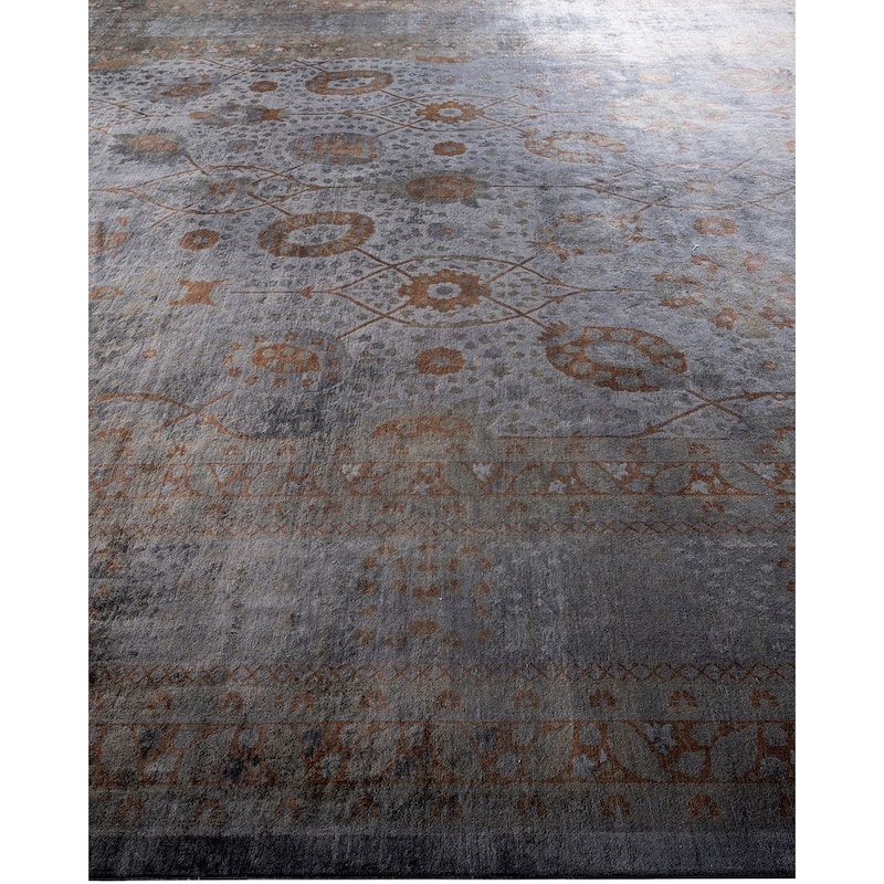 Contemporary Overdyed Wool Hand Knotted Area Rug - 10' 4" x 13' 9"