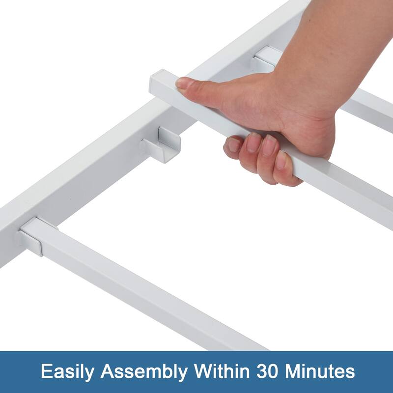 VECELO Daybed with Trundle Set Twin Size Space Saving Bed Frame Easy Assembly No Box Spring Needed