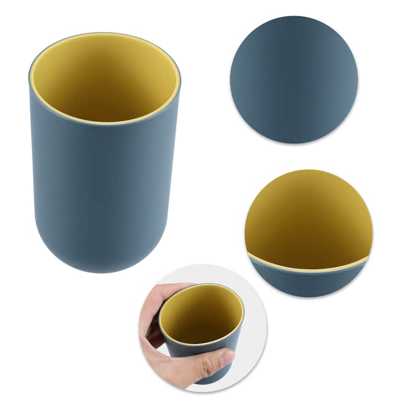 2Pcs Toothbrush Cup Bathroom Toothbrush Cup 4.33"x2.76" 350ml