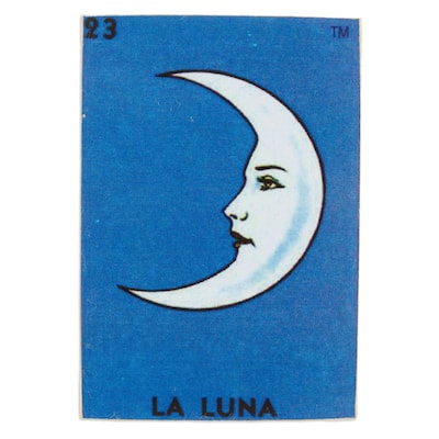 Novica Handmade Precious Moon Decoupage Wood Magnet