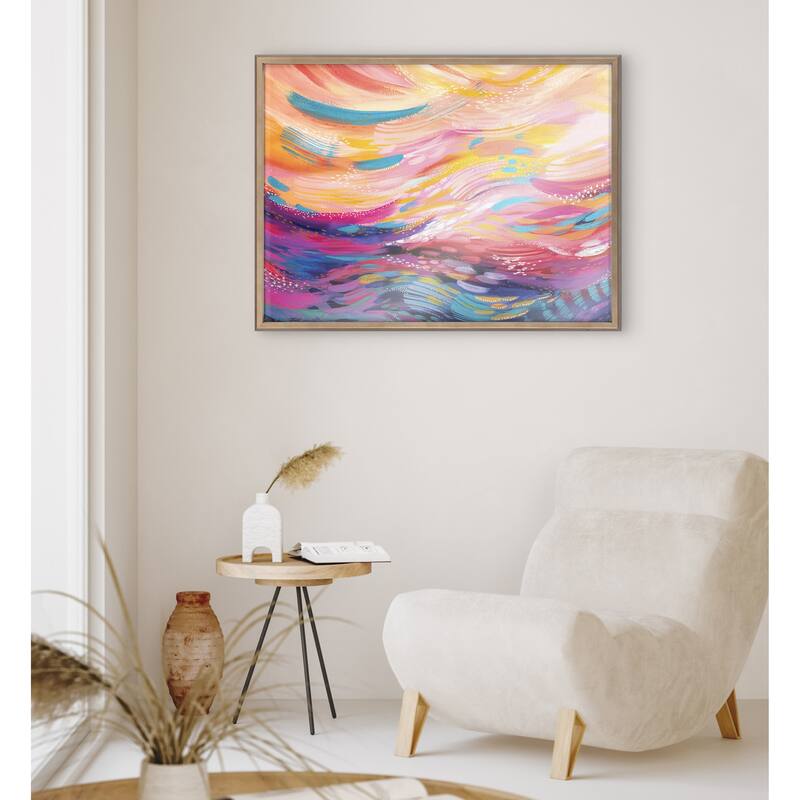 Kate and Laurel Blake BrushStrokes 90 Framed Printed Art by Jessi Raulet of Ettavee
