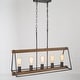 preview thumbnail 7 of 8, Modern Farmhouse 5-Light 30.5" Chandelier Faux Wood Rustic Kitchen Island Lights - L30.7 *W10.2" *H21.6"