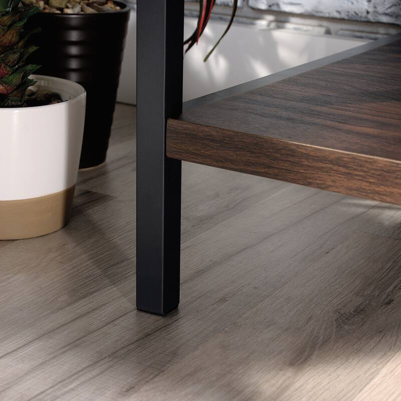 Engineered Wood Industrial Credenza For TVs up to 60", Brown - 55.35"W x 17.72"D x 23.27"H