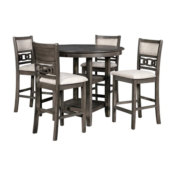 Shop Transitional Wooden 5 Piece Counter Height Dining ... (600 x 600 Pixel)