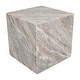 preview thumbnail 2 of 32, Felix Minimalist Marble Cube End Table, Stone Square Block Side Table, Solid Living Room Accent Pedestal