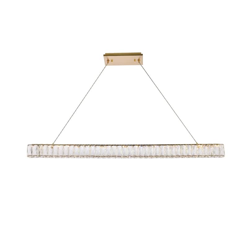 Indigo Home LED linear pendant in gold - 47