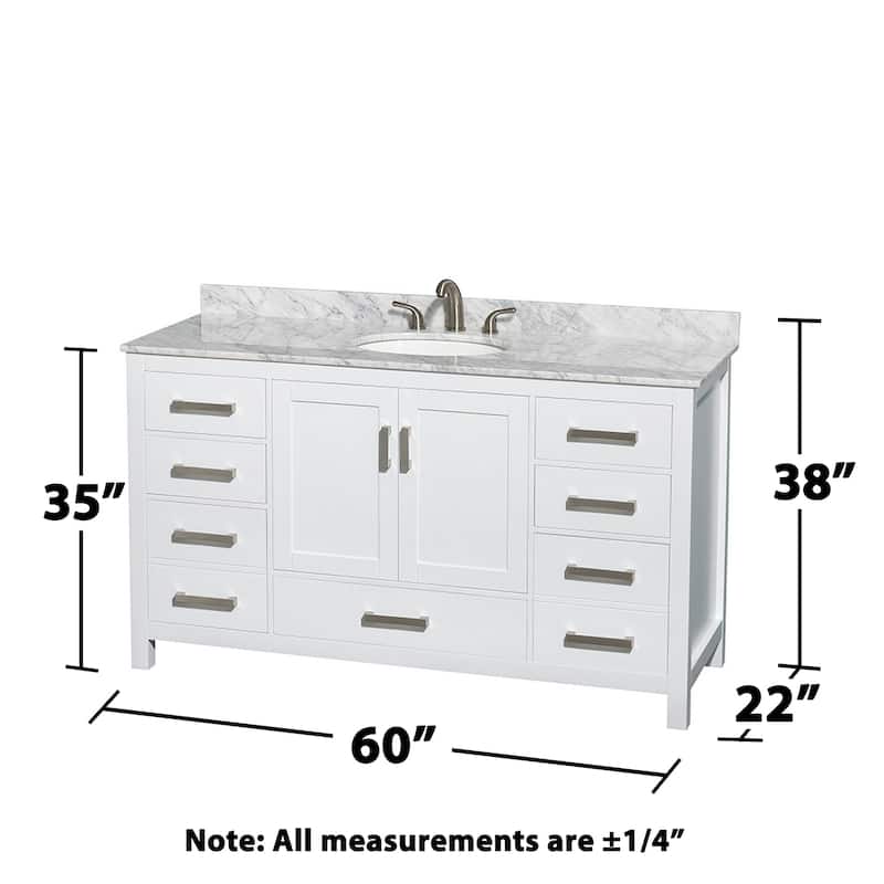 Wyndham Collection Sheffield 60" Freestanding Vanity Set with Hardwood