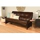 preview thumbnail 22 of 65, Copper Grove Dixie Espresso Full-size Futon Set with Bonded Leather Innerspring Mattress Java