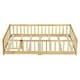 preview thumbnail 96 of 173, Toddler Floor Bed with Fence and Door, Montessori Platform Floorbed with Safety Guardrails for Children Boys Girls Kids Playroom