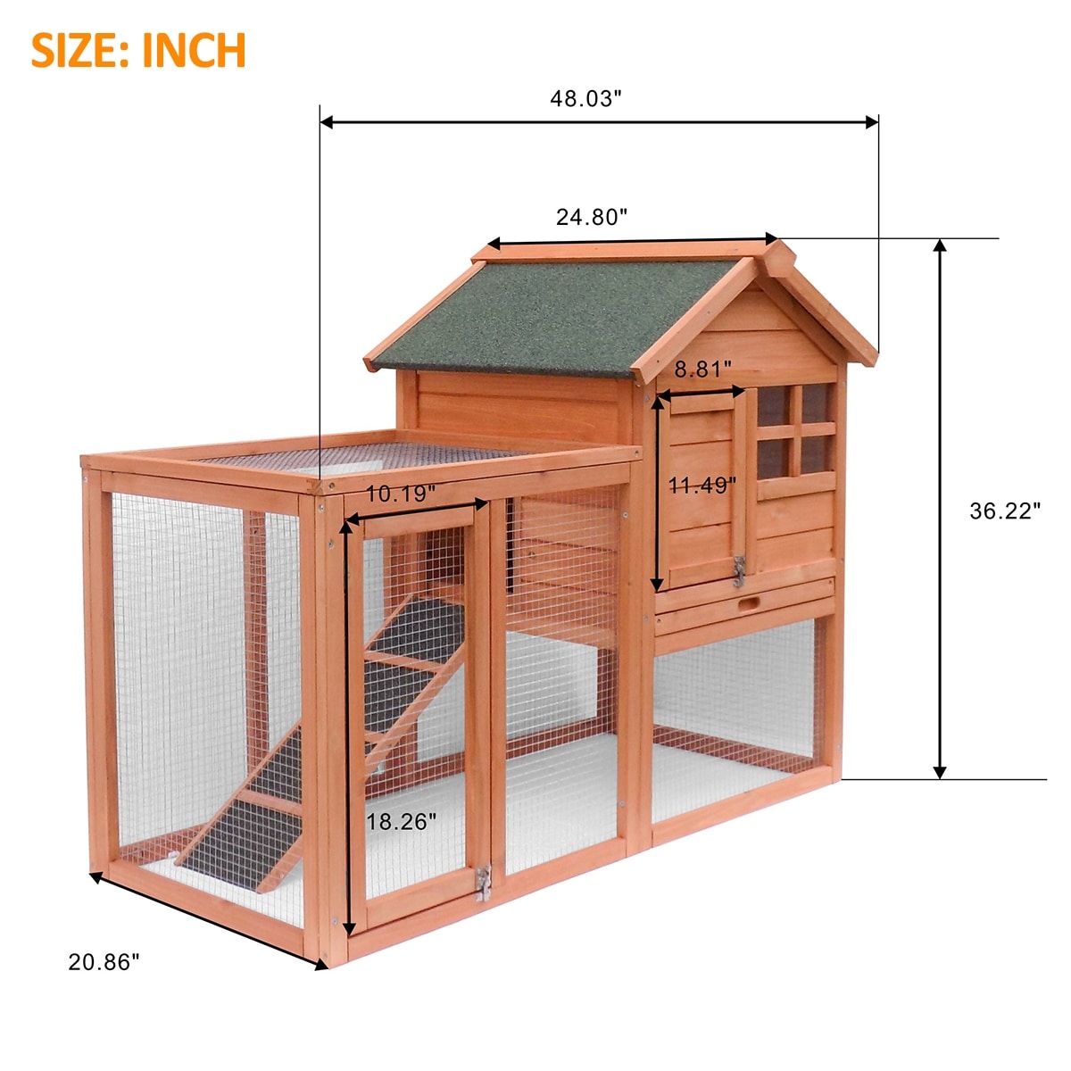 Merax store rabbit hutch