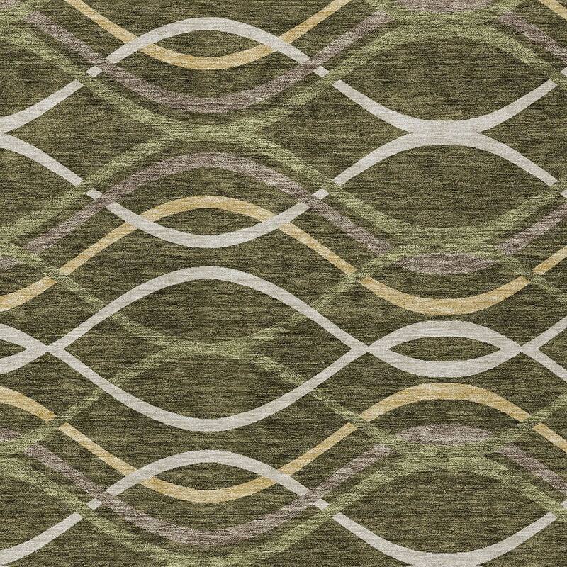 HomeRoots Abstract Transitional Rectangle Outdoor Rug