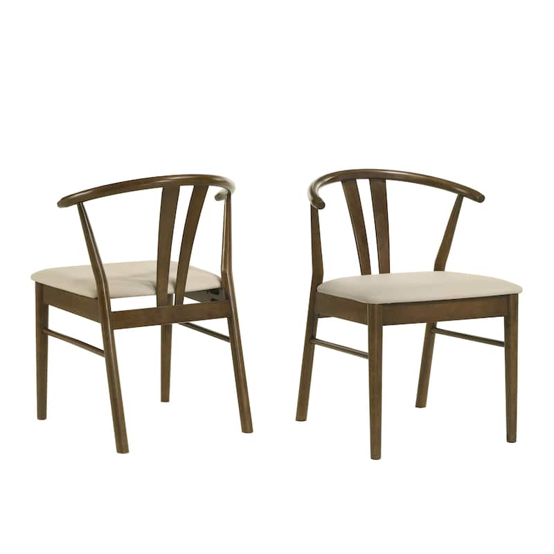 Dining Chairs, Curved Back Design, Set of 2, 22.83"W x 20"D x 31.1"H