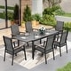 preview thumbnail 39 of 41, MAISON ARTS 7 / 9- Piece Outdoor Patio Dining Set, 1 Expandable Metal Table & 6 / 8 Textilene Chairs 7-Piece Without Umbrella Hole