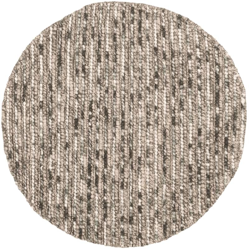 SAFAVIEH Handmade Bohemian Jelisava Jute & Wool Area Rug - 4' Round - Blue/Multi