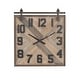 preview thumbnail 2 of 16, Brown MDF Industrial Wall Clock No Theme 27 x 24 x 2 - 24 x 2 x 27