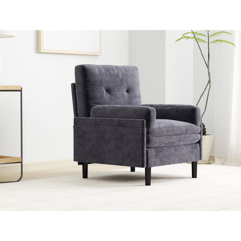 Corduroy Convertible Sofa, Ergonomic Lounge Chair and Bed