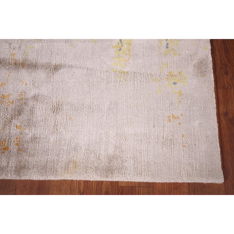 Contemporary Abstract Accent Rug Handmade Wool Carpet - 4'5" X 6'5"