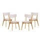 preview thumbnail 27 of 35, Chazz Mid-Century Modern Upholstered Rubberwood Dining Chairs (Set of 4) by Christopher Knight Home