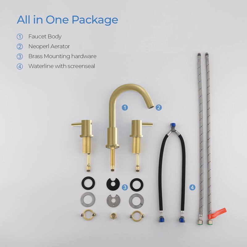 Circular 8-inch Widespread Basin Faucet