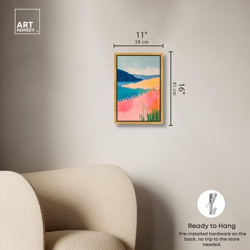 Meadow Meets the Sea Canvas by Art Remedy