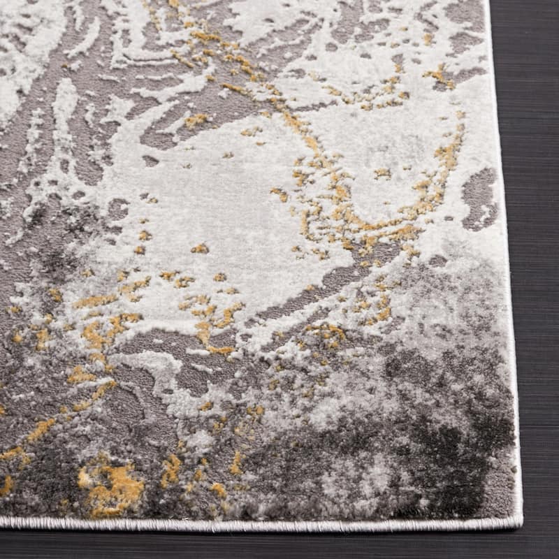 SAFAVIEH Craft Cupertina Modern & Contemporary Rug - 6'7" Square - Grey/Gold