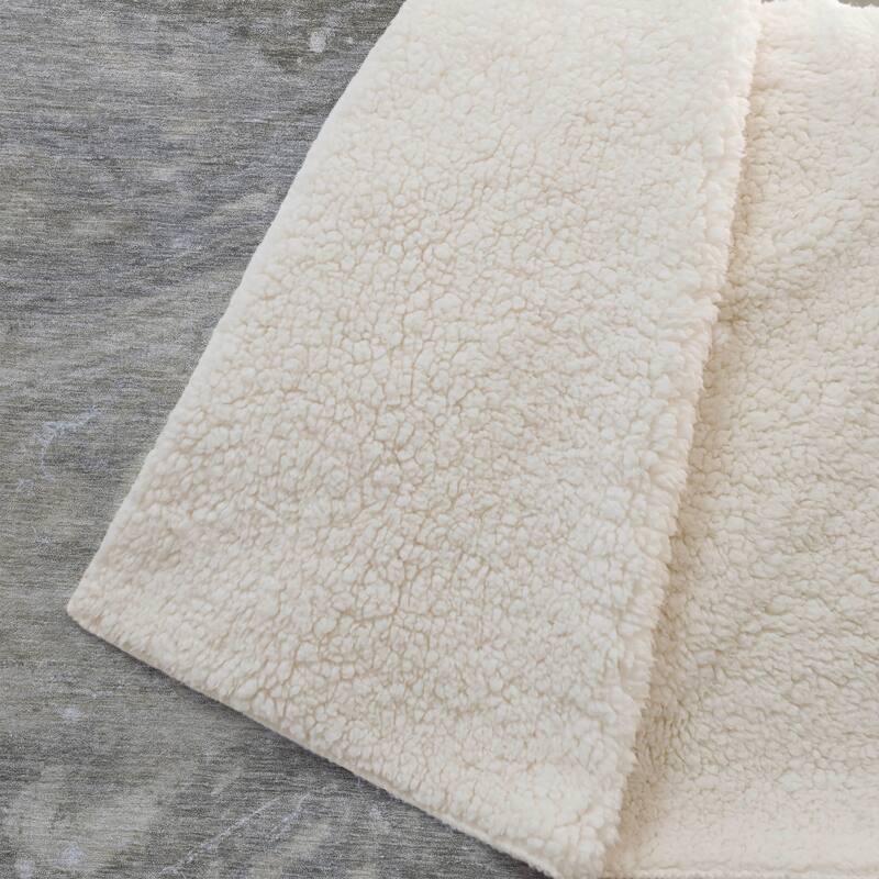 Premium Machine Washable Abstract Contemporary Sherpa Throw Blanket