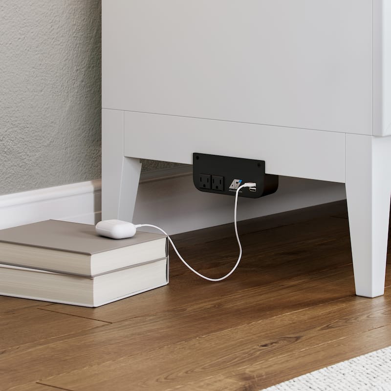 Santa Fe Murphy Bed Chest with Mattress and Built-in Charger