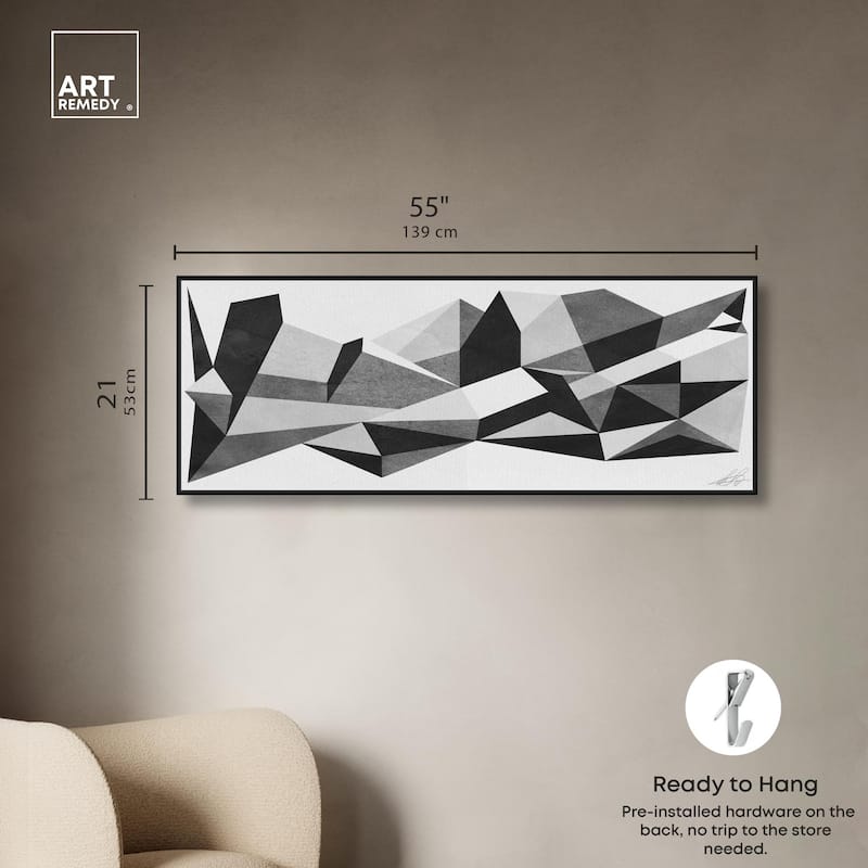 Geometric Panoramic Canvas by Art Remedy