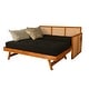 preview thumbnail 13 of 24, Somette Abaco Daybed with Pop-Up in Honey Includes Mattresses Canton Black