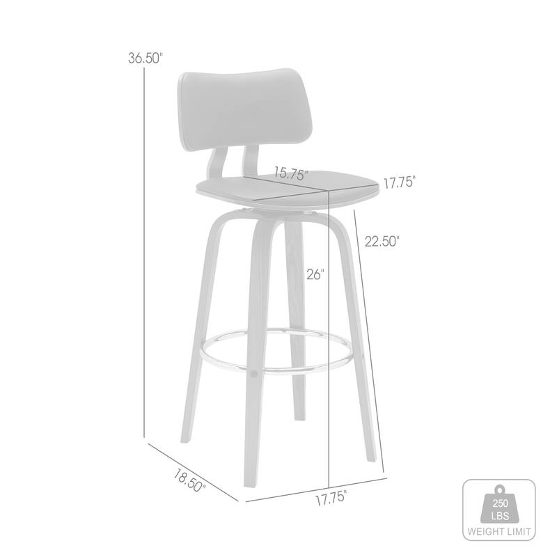 Pico Upholstered Swivel Bar/Counter Stool