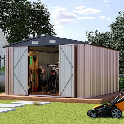 Sizzim Metal Outdoor Storage Shed