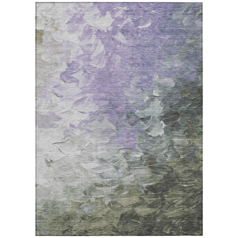 HomeRoots Abstract Transitional Rectangle Outdoor Rug