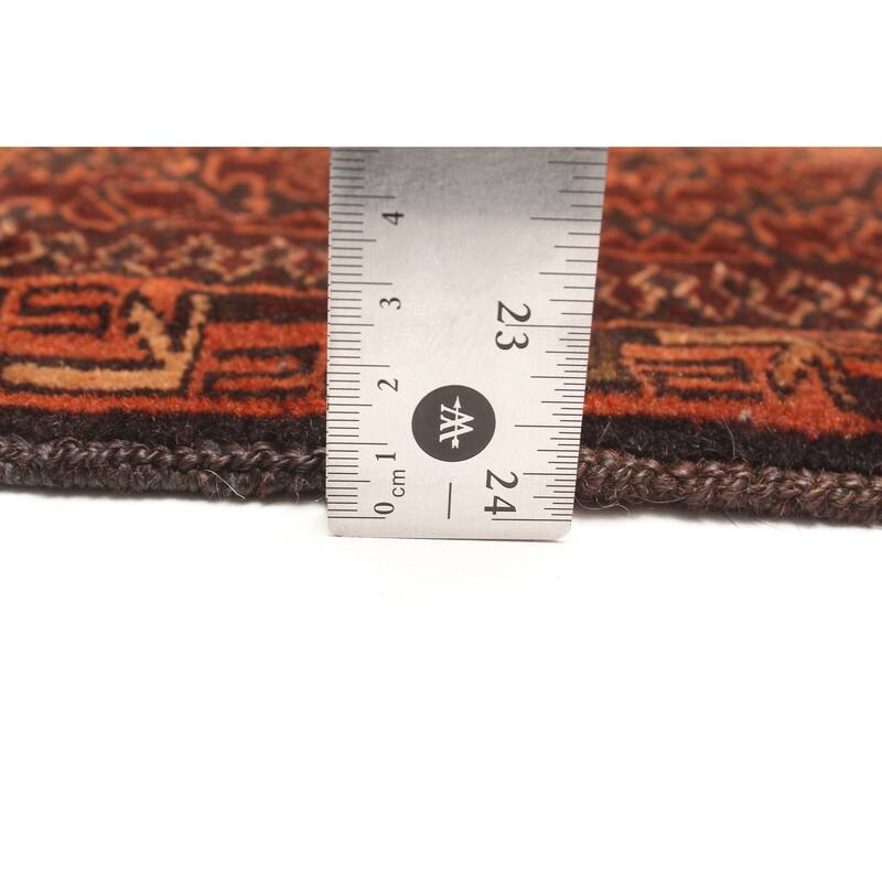 ECARPETGALLERY Hand-knotted Teimani Dark Brown Wool Rug - 3'1 x 4'2