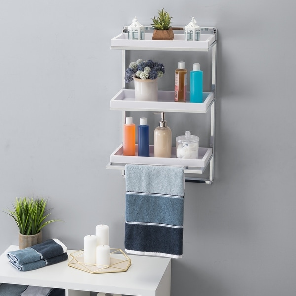 Small bathroom shelf with towel bar new arrivals