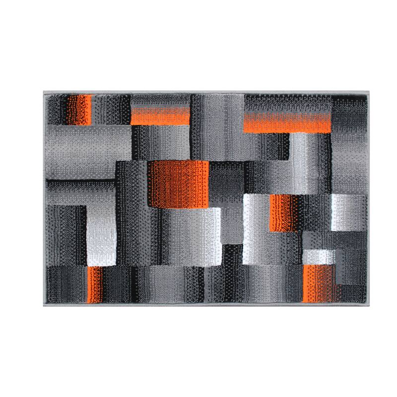 Modern Geometric Style Color Blocked Indoor Area Rug