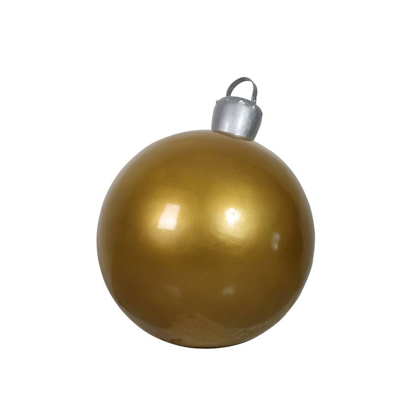 Commercial Christmas Ball Ornament Outdoor Decoration - 26" - Gold and Silver