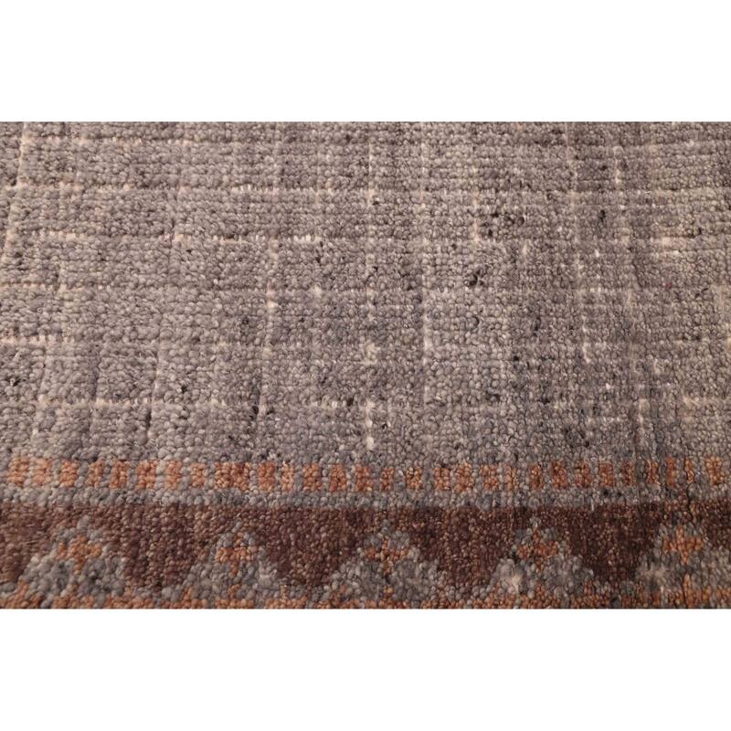 ECARPETGALLERY Hand-knotted Tangier Grey Wool Rug - 5'0 x 7'6