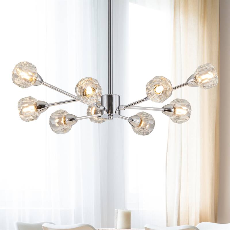 9 Lights Crystal Chandeliers(Bulbs Not Included)